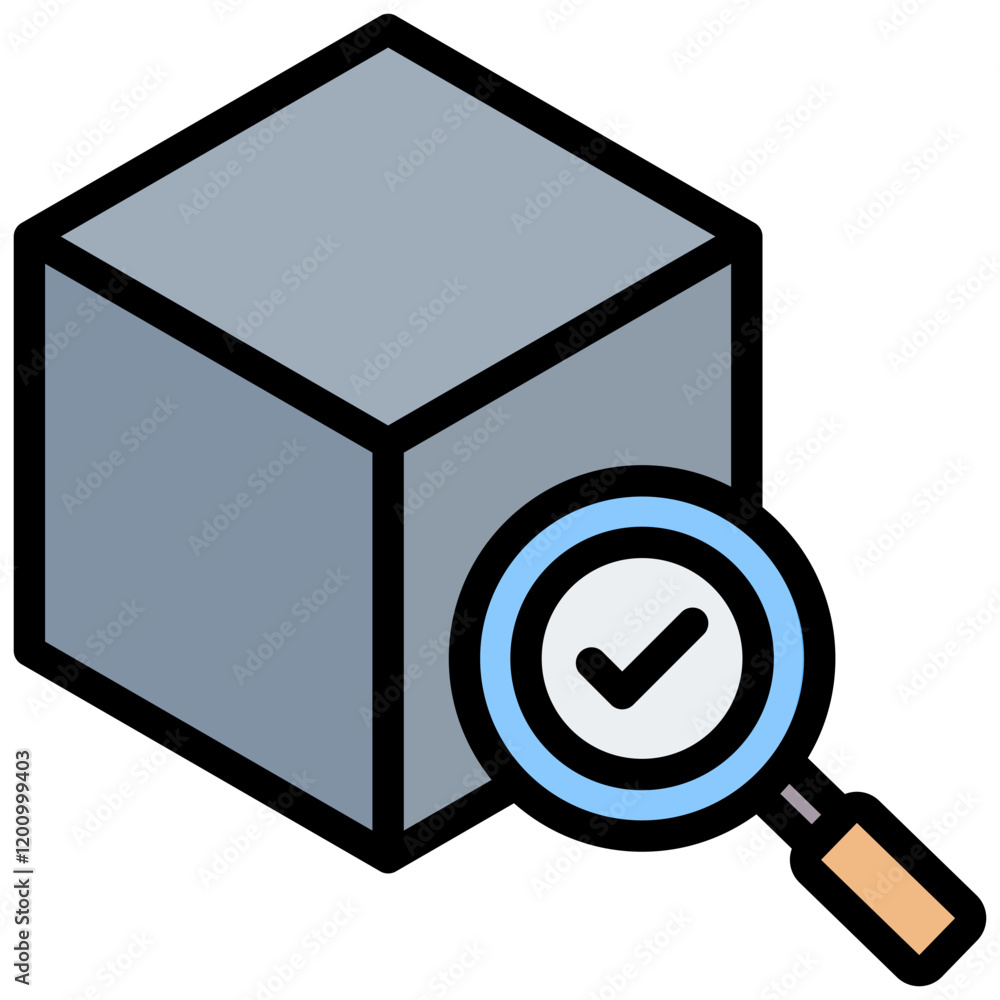 Poster Spatial Query Outline Color Icon
