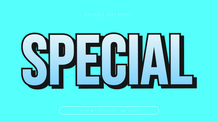 special editable text effect 3d gradient typography design