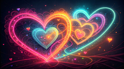 Neon Hearts of Eternal Love.