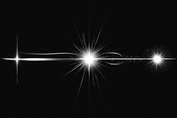Obraz premium black and white photo of a light shining on a dark background. The light is coming from the left side of the photo and is getting brighter as it moves towards the right. The photo has a dreamy