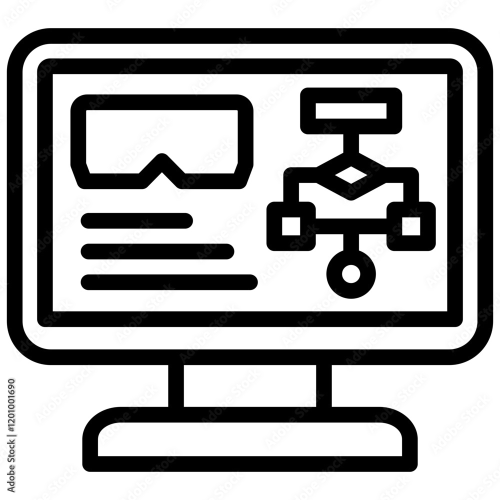 Poster Spatial Computing Algorithm Outline Icon