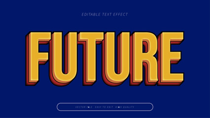 future editable text effect with orange purple white bold gradient style