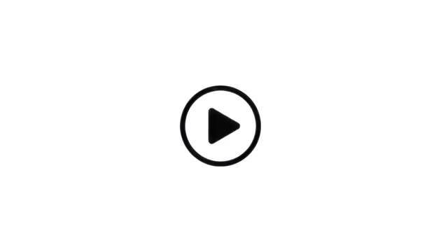 Black play button with transparent background