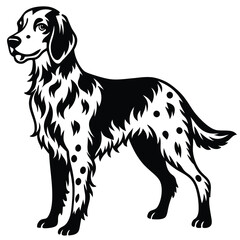 Dog Silhouette with Spots: Perfect for Animal and Pet-Themed Designs
