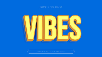 vibes gradient text effect editable modern typography vector