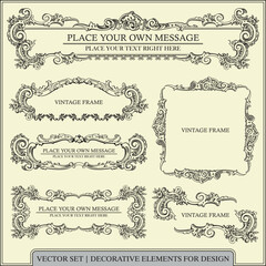 vector set: calligraphic design elements and page decoration - lots of useful shapes to embellish your layout
