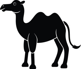 Fototapeta premium Camel Silhouette Vector Art: Perfect for Logos and Design Projects