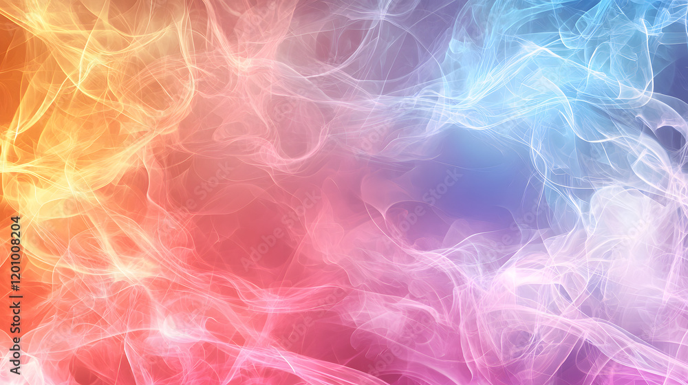 Poster vibrant abstract smoke patterns digital art colorful gradient background modern design artistic view
