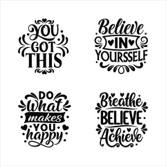 Inspirational, quotes svg bundle, T-shirt Design vector