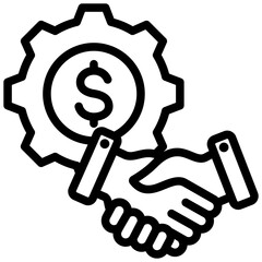 Fototapeta premium Collaboration Outline Icon