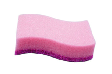 Soft Pink Cleaning Sponge with Wavy Edges for Household Use
