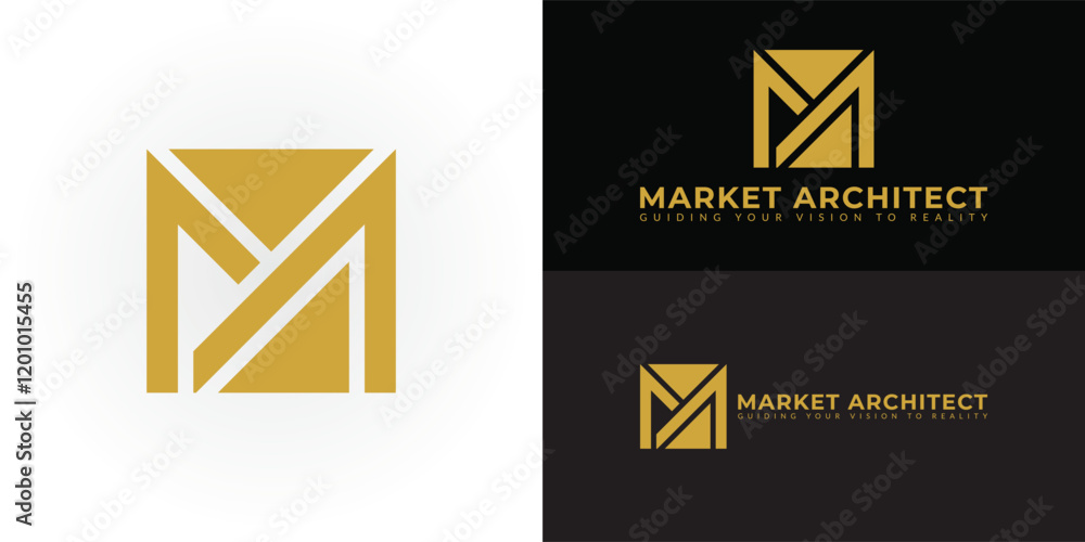 Poster the sophisticated logo design elegantly intertwines the initials ma, creating a unique symbol. it is