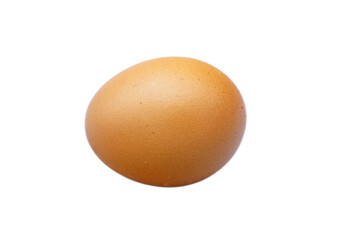 Fresh Brown Egg Isolated on White Background for Culinary Use