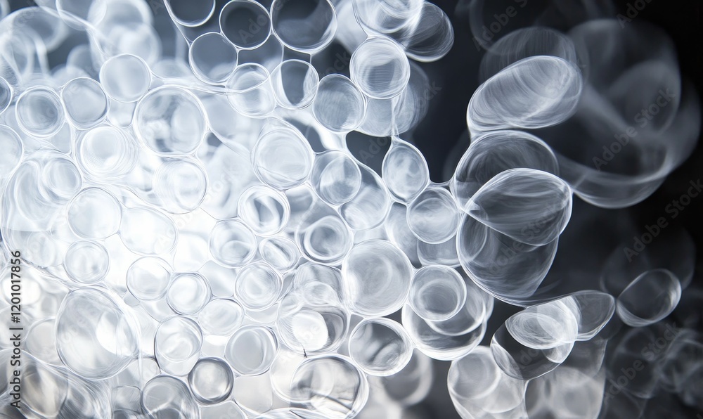 Aufkleber abstract image of connected translucent, circular shapes.