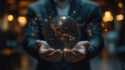 Fototapeta premium Global Connectivity: A Vision of Interconnected World