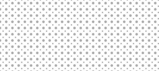 Grey and white polka dots pattern background