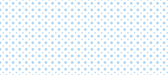 Light blue and white polka dots pattern background