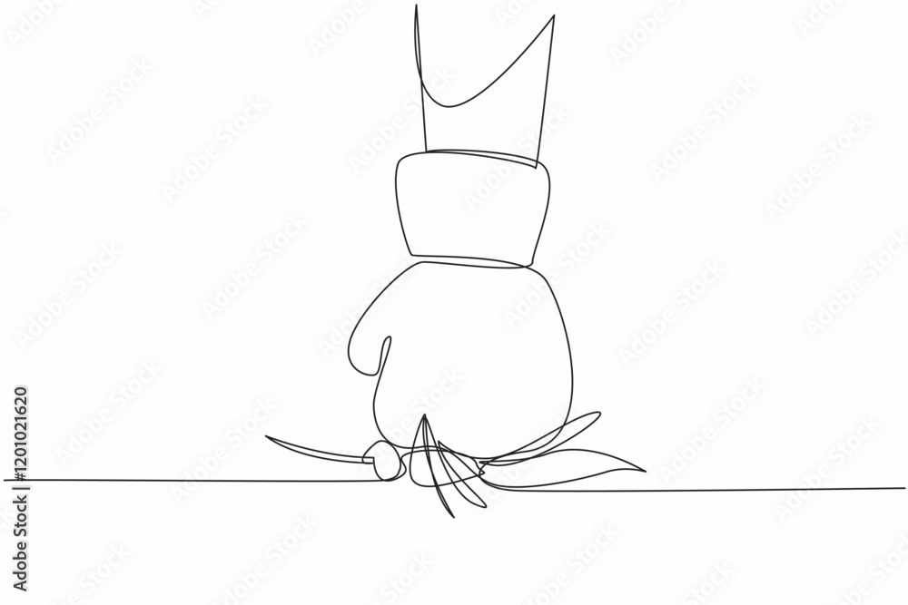 Poster continuous one line drawing hands wearing boxing gloves clenched and punched a large mosquito. a sym