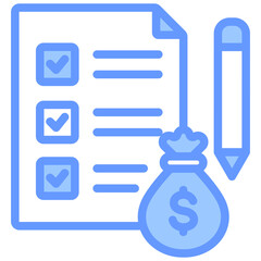 Creditworthiness Assessment Blue Icon