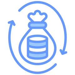 Revolving Credit Blue Icon