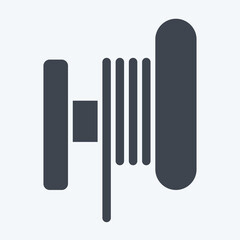 Icon Toil. related to Vape symbol. glyph style. design editable