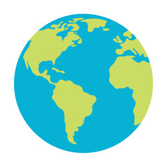 world map with globe