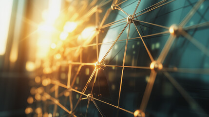 Fototapeta premium Abstract business Financial charts show a significant increase in profits in the stock market.This is driven by higher interest rates and continued growth. In the innovation world network of financial