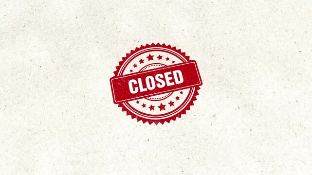 Closed Golden Rubber Stamp