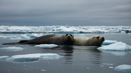 Fototapeta premium sea lion on the rock