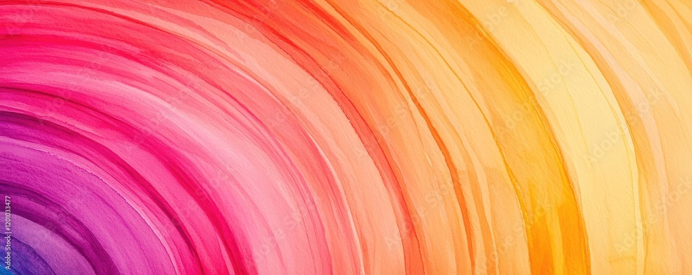 Poster circular watercolor concept. a vibrant swirl of colors creating a mesmerizing gradient effect.