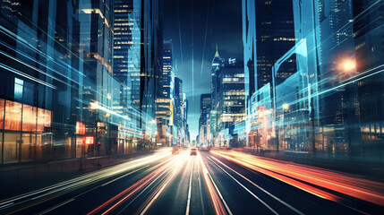 Dynamic Cityscape at Night