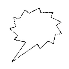 Empty comic speech bubble in a jagged outline