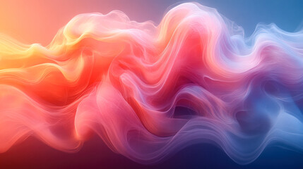 Vibrant swirling abstract art with cloudlike textures