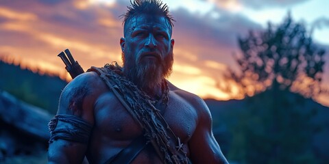 survivalist surviving in nature