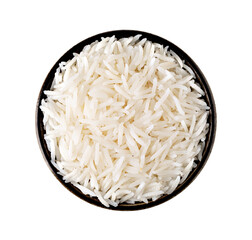 white rice isolated on transparent background