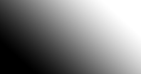 Black to white or transparent gradient background with smooth diagonal transition. Minimalistic and versatile design for digital or print projects