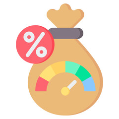 Credit Score Flat Icon
