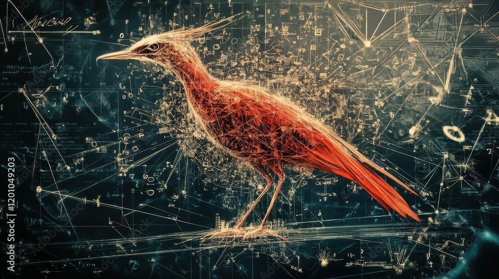 Poster abstract avian form networked data visualization