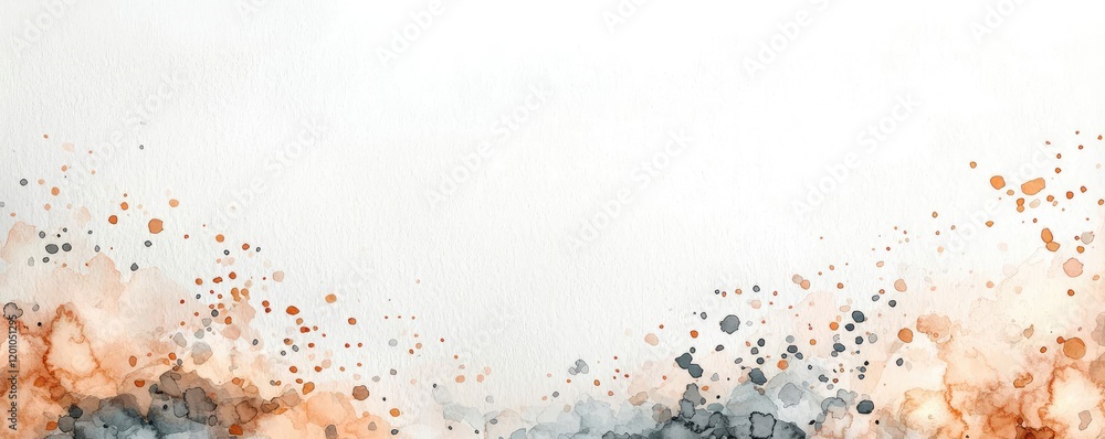Poster confetti watercolor idea. colorful abstract background with splashes in soft tones for creative desi