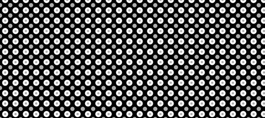 Black grey and white polka dots pattern background