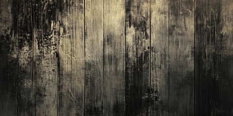 Obraz premium Aged wooden backdrop with dark grunge paintbrush effect featuring subtle textures and empty space for design in rich muted tones.