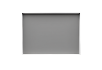 White frame around a gray square with a transparent background