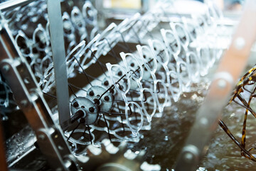 Automated production line for eyeglass frames