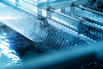 Automated production line for eyeglass lenses