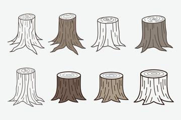 Tree stamps vector art  