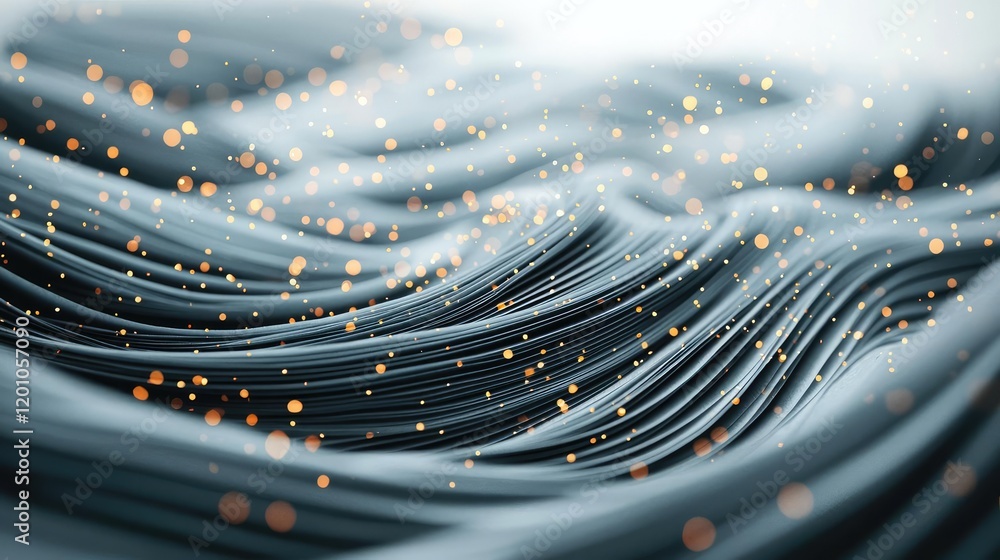 Aufkleber confetti watercolor idea. abstract waves with glimmering particles create a captivating visual exper