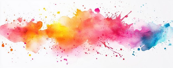 Fototapeta premium Confetti watercolor idea. Colorful watercolor splash with vibrant hues, perfect for design and creative projects.