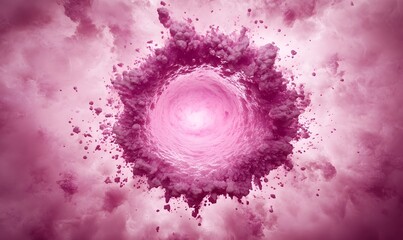 Fototapeta premium Pink vortex cloud formation, ethereal, swirling.