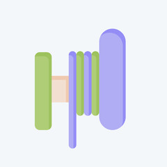 Fototapeta premium Icon Toil. related to Vape symbol. flat style. design editable