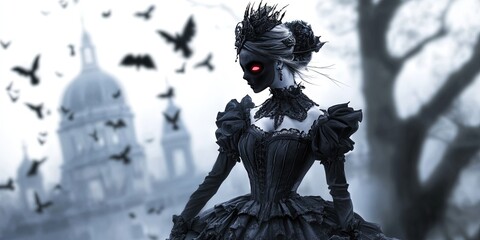 Fototapeta premium gothic princess in gown